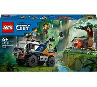 LEGO City Jouet 60426 — Camion tout-terrain de l’explorateur de la jungle, 3 minifigurines, tigre