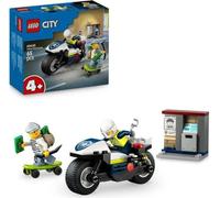 LEGO City 60455 La Course-Poursuite en Moto de Police - Jeu de construction des 4 ans