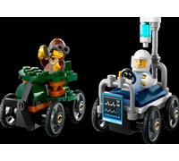 LEGO city 60459 Pack de bolides de course : avion contre lit d'hôpital Idée Cadeau,Maquette,Décoration Maison