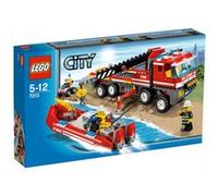 LEGO® City 7213 Le camion tout terrain et le bateau des pompiers G