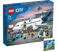 Lego City Avion de passagers 60367 & Parc pour Chiens et Scooter 30639