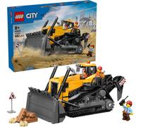 LEGO City Bulldozer jaune - Jeu de construction et de construction - Machine de construction réaliste avec conducteur et 2 ouvriers - Idée de cadeau pour les enfants à partir de 8 ans - 60466