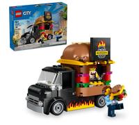 LEGO City Burger Truck Ensemble de construction de jouets Cadeau amusant pour les enfants de 5 ans et plus Burger Van et ensemble de jeu de cuisi
