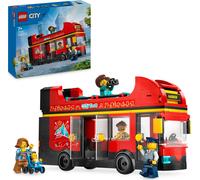 LEGO City Bus à deux étages, bus jouet à deux étages, jeu de véhicules pour filles et garçons à partir de 7 ans, contient 5 figurines, dont un bébé en poussette 60407