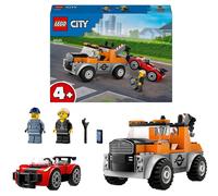 LEGO City Camion de dépannage avec voiture de sport, voiture-jouet pour garçons et filles à partir de 4 ans, cadeau d'anniversaire pour enfants, camion-jouet avec 2 minifigures et accessoires comme un