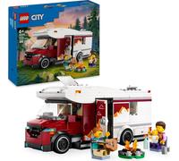LEGO City Camping-car Aventure - Caravane Jouet pour garçons et filles à partir de 6 ans - Incl. 3 minifigures et accessoires de camping - Idée de cadeau pour l'anniversaire et les fêtes 60454
