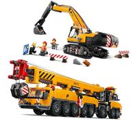 Lego City City 60409 Ensemble de grue et pelleteuse, grue de construction mobile (60409) et pelleteuse à chenilles (60420), kit combiné de véhicules à partir de 9 ans