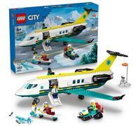LEGO City Emergency Air Ambulance Airplane Toy - Medical Plane Model - 3 Minifig
