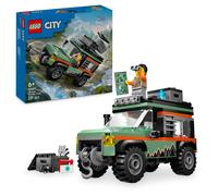 LEGO City Le Camion 4x4 Tout-Terrain - Jeu de Construction pour garçons et Filles dès 6 Ans - Inclut Une minifigurine d’aventurier et des Accessoires - Cadeau d'anniversaire Amusant 60447