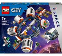 LEGO City Espace Station spatiale modulaire, modèle de vaisseau spatial avec véhicules spatiaux, cadeau pour enfants, garçons et filles à partir de 7 ans, station de recherche modulaire avec 6 figurin