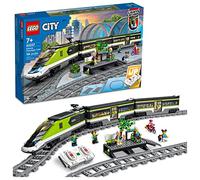 Lego City Express 60337 Jeu de Train de passagers télécommandé, Cadeaux pour Enfants, garçons et Filles avec phares Fonctionnels, 2 entraîneurs et 24 pièces de Piste