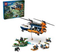 LEGO City Hélicoptère explorateur de la jungle, set de jeu d'aventure pour enfants à partir de 8 ans, cadeau de Noël ou d'anniversaire pour enfants, 5 minifigures et 3 gorilles 60437