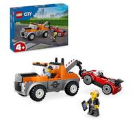LEGO City La Dépanneuse et la Voiture de Sport, Jouet de Construction pour Enfants Garçons et Filles dès 4 Ans, Cadeau d’Anniversaire, Minifigurines et des Accessoires dont un Implant Cochléaire 60435