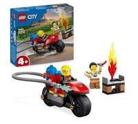 LEGO City La Moto d’Intervention Rapide des Pompiers, Jouet de Véhicule et Scène d'urgence Incendie, 2 Minifigurines INCL. Pompière, Cadeau pour Garçons et Filles Dès 4 Ans, Jeu Imaginatif 60410