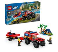 LEGO® City 60412 Le camion de pompiers 4x4 et le canot de sauvetage