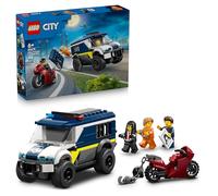LEGO City Le Fourgon Pénitentiaire - Camion Jouet - Maquette de Van avec Moto, 3 Minifigurines & Porte de Cellule Amovible - Idée de Cadeau d'anniversaire pour Garçon dès 6 Ans 60479