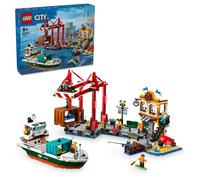 LEGO® City 60422 Le port et le navire marchand