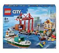 LEGO® City 60422 Le port et le navire marchand