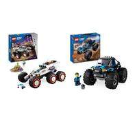 LEGO City Le Rover d’Exploration Spatiale et la Vie Extraterrestre, Jouet de Véhicule & City Le Monster Truck Bleu, Jouet Camion Tout-Terrain et Minifigurine de Conducteur, Ensemble de Jeu Enfant