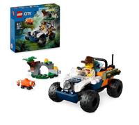 LEGO City Le Tout-Terrain de l’Explorateur de la Jungle et Le Panda Roux - Véhicule pour Enfants dès 6 Ans - Cadeau Garçons et Filles - Jeep Tout-Terrain - Minifigurine d’Aventurier et Animal 60424