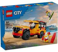 LEGO Jouet City 60453 – Véhicule de secours de la plage, dès 6 ans, avec requin
