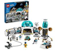 LEGO City Lunar Research Base Jouet spatial pour enfants qui aiment l'espace 60350, Lander lunaire, Rover et poussette lunaire inspiré de la NASA avec 6 figurines d'astronaute, à partir de 7 ans