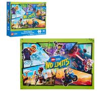 LEGO® City No Limits Puzzle de sol double face 50 pièces | Just Play Grand puzzle de 61 x 88,9 cm avec scène d'action LEGO City, puzzle de sol coloré par Just Play, à partir de 4 ans