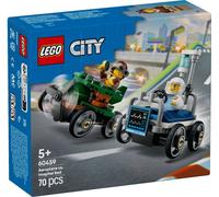 LEGO City 60459 Pack de bolides de course : avion contre lit d'hôpital - Jouet dès 5 ans