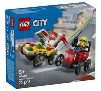 LEGO City - Pack de bolides de course : camion de pizza contre camion de pompiers - 60458