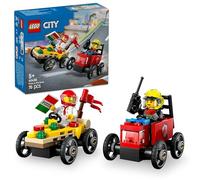 LEGO City 60458 Pack de bolides de course : camion de pizza contre camion de pompiers