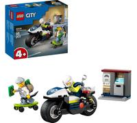 Lego® City Police Motorcycle Chase Toy Motorbike Set For Ages 4 And Over 60455 Police Mcycle Taille unique Unisex