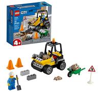 LEGO City Roadwork Truck 60284 Toy Building Kit; Cool Roadworks Construction Set for Kids, New 2021 (58 Pieces)