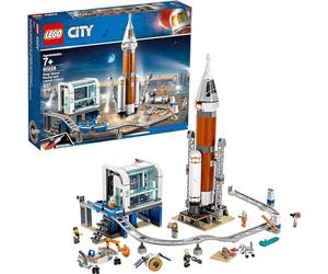 LEGO City Space 60228 La fusée Spatiale et sa Station de Lancement avec Centre Spatial (837 pièces)