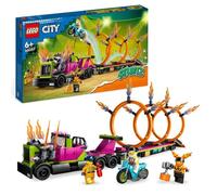 LEGO® City Stuntz 60357 Le Défi de Cascade : les Cercles de Feu, Jouet Moto avec Camion
