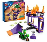 LEGO City Stuntz 60359 Challenge de la chute 2en1 Action Set avec jouet moto dinosaure automoteur et Stunt Rider, cadeau d'anniversaire pour enfants, garçons, filles à partir de 5 ans