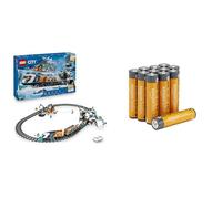 LEGO City Train Express Arctique RC, 22 Rails, 7+ Ans, 60470, & Piles AAA Alcalines Amazon Basics 12 pcs, 10 Ans