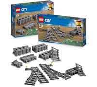 Lego City Train Rails & Aiguillages (60205 + 60238) - Extension de Train Lego City télécommandé, Accessoires pour Lego Train Electrique