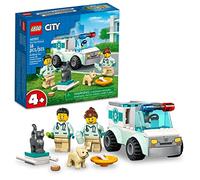 LEGO City Vet Van Rescue 60382, jouet ambulance animale, jouet d'apprentissage pour enfants de 4 ans et plus avec 2 figurines vétérinaires, figurines de chien et de chat