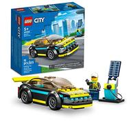 LEGO City Voiture de sport électrique 60383, jouet pour garçons et filles de 5 ans et plus, voiture de course pour enfants avec figurine pilote de course, jouets de construction