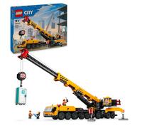 LEGO City Yellow Mobile Construction Crane Toy, Vehicle Building Set for 9 Plus