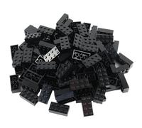 LEGO Classic. 100 2x4 Pierres avec séparateur de Pierre (Noir)