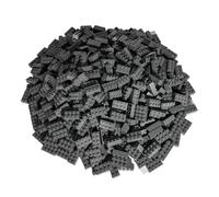 LEGO Classic 100 pièces 2 x 4 Pierres avec séparateur de Pierre (Gris foncé)