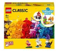 LEGO Jeu de construction Classic 11013 – Briques transparentes créatives, animaux, 4+