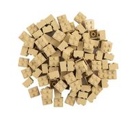 Lego® Classic 3001 Lot de 100 briques beiges 2 x 2 briques - Complément idéal pour les projets créatifs Lego® - Briques de construction de qualité supérieure pour enfants et adultes