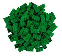 LEGO Classic 3001 Lot de 100 Pierres 2 x 4 avec séparateur de Pierres Vert