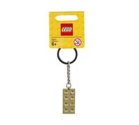 Porte-clés brique LEGO dorée