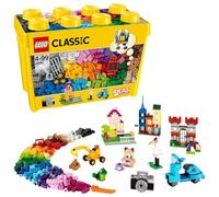 LEGO Classic La Boîte de Briques Créatives Deluxe - Jeu Créatif avec Espace de Rangement, Fenêtres, Roues & Plaques de Route - Loisirs Créatifs - Cadeau pour Garçon ou Fille dès 4 Ans 10698