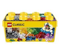 Lego Classic La boîte de Briques créatives Lego 10696 | Jouet pour garçon ou fille dès 4 ans, ensemble de rangement avec briques, roues, fenêtres, idée cadeau, 484 pièces