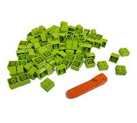 LEGO Classic Lot de 100 Pierres 2 x 2 (3003) avec séparateur de Pierres (Citron Vert)