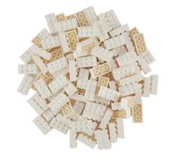 LEGO Classic Lot de 100 Pierres 2 x 4 avec séparateur de Pierres Blanc